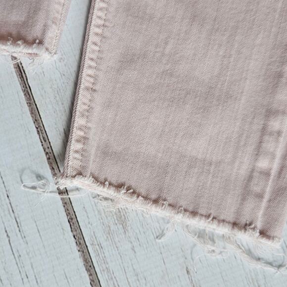 LC Lauren Conrad  High Rise Skinny Ankle Pink Jeans with frayed hem sz 6 - Picture 4 of 6